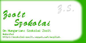 zsolt szokolai business card